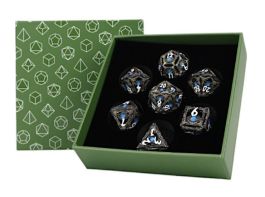 LPG Dice: Dragon Eye Dice Set - Tarnished Gold/Blue