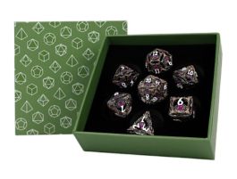 LPG Dice: Dragon Eye Dice Set - Tarnished Gold/Purple