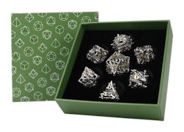 LPG Dice: Dragon Rage Dice Set - Chrome/Gold