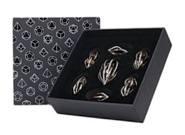 LPG Dice: Elliptic Hollow Dice Set - Bloodied Metal