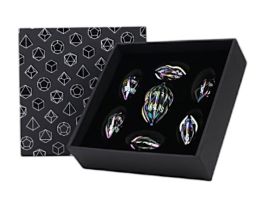 LPG Dice: Elliptic Hollow Dice Set - Oilslick