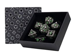 LPG Dice: Dragon Hollow Dice Set - Metal/Green