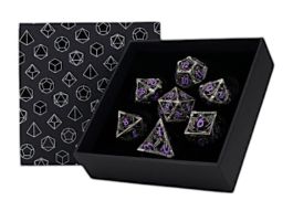 LPG Dice: Dragon Hollow Dice Set - Metal/Purple