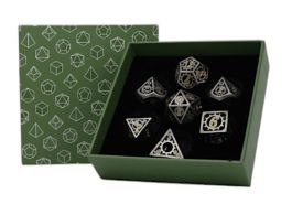 LPG Dice: Clockwork Sun Dice Set - Chrome/Gold
