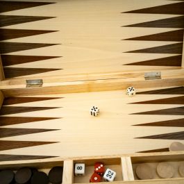 LPG Classics: Wooden Folding Backgammon Case 45cm (17.7 Inches)