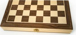 Wooden Folding Chess/Checkers/Backgammon Set 35 CM (13.78 Inches)