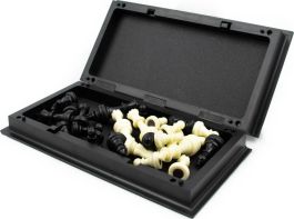 LPG Classics: Plastic Magnetic Travel Chess Set - 20 cm (7.87 Inches) Foldable Board