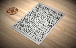 Matho Decal Letters (UPPERCASE) - black, 8mm