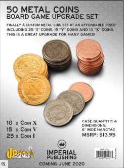 Board Game Upgrade: Metal Coin Board Game Upgrade Set (50 Medieval Coins)