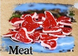 Board Game Upgrade: Painted Plastic 10-pack Resource Tokens - Meat