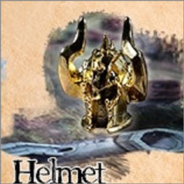 Board Game Upgrade: Player Token - Gold Color Helmet in Metal Alloy