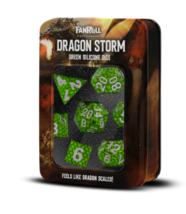 Dragon Storm Silicone Dice Set: Green Dragon Scales (7)