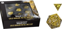 Dungeons & Dragons: Dragon Scale Metal Dice Set - Gold (7)