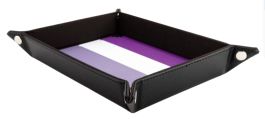 Pride Fold Up Velvet Dice Tray: Asexual