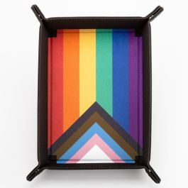 Pride Fold Up Velvet Dice Tray: Rainbow Flag