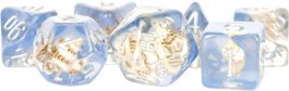 16mm Resin Polyhedral Dice Set: Sea Conch (7)