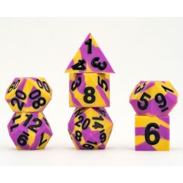 16mm Pride Sharp Edge Silicone Rubber Poly Dice Set: Intersex (7)
