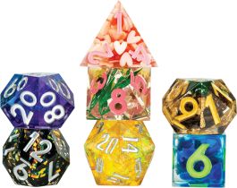 Mystery Misfit Sharp Edge Resin Polyhedral Dice Set (7)