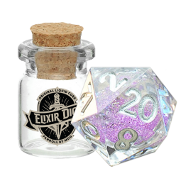 Individual D20 Elixir Liquid Core Dice: Sorcerous Swirl
