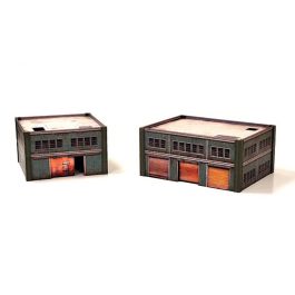Monster Scenery: Metropolis - Medium Square and Large Rectangel Steel Buildings