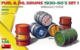 MiniArt 1/24 Fuel & Oil Drums 1930-50S Set 1. German Type