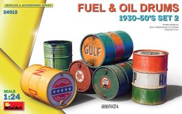 MiniArt 1/24 Fuel & Oil Drums 1930-50s Set 2