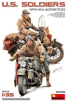 MiniArt 1/35 U.S. Soldiers with WLA Motorcycles