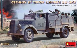 MiniArt 1/35 German 3T Troop Carrier 3,6-36S Radkasten-Normal-Type