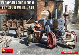 Miniart 1/35 European Agricultural Tractor with Cart