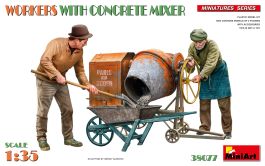 MiniArt 1/35 Workers With Concrete Mixer
