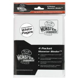 Binder: 4-pocket Monster Matte Black - White pages