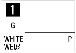 Mr Hobby Mr. Color 1 - White (Gloss/Primary) - 10ml (6 Pack)