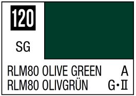 Mr Hobby Mr. Color 120 - RLM80 Olive Green (Semi-Gloss/Aircraft) - 10ml (6 Pack)