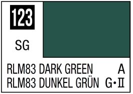 Mr Hobby Mr. Color 123 - RLM83 Dark Green (Semi-Gloss/Aircraft) - 10ml (6 Pack)