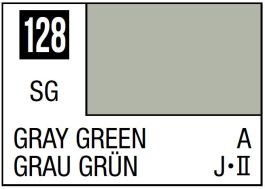 Mr Hobby Mr. Color 128 - Gray Green (Semi-Gloss/Aircraft) - 10ml (6 Pack)