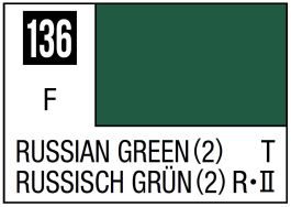 Mr Hobby Mr. Color 136 - Russian Green (2) - 10ml (Flat/Tank) - 10ml (6 Pack)