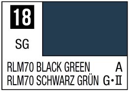 Mr Hobby Mr. Color 18 - RLM70 Black Green (Semi-Gloss/Aircraft) - 10ml (6 Pack)
