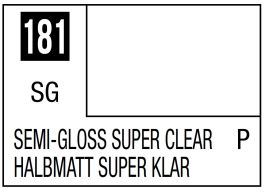 Mr Hobby Mr. Color 181 - Semi-Gloss Super Clear (Semi-Gloss/Primary) - 10ml (6 Pack)