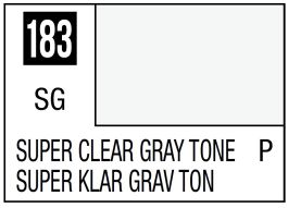 Mr Hobby Mr. Color 183 - Super Clear Gray Tone (Semi-Gloss/Primary) - 10ml (6 Pack)
