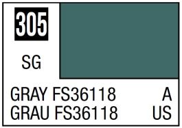 Mr Hobby Mr. Color 305 Gray FS36118 (Semi-Gloss/Aircraft) - 10ml (6 Pack)
