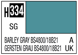 Mr Hobby Mr. Color 334 Barley Gray BS4800 18B21 (Semi-Gloss) - 10ml (6 Pack)