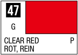 Mr Hobby Mr. Color 47 - Clear Red (Gloss/Primary) - 10ml (6 Pack)