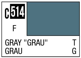 Mr Hobby Mr. Color C514 Gray 'Grau' (For German Tank WWII) - 10ml (6 Pack)