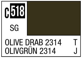 Mr Hobby Mr. Color C518 Olive Drab 2314 Japan ground Self-Defense Force Vehicle - 10ml (6 Pack)
