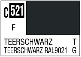 Mr Hobby Mr. Color C521 Teerschwarz NATO/German Tank - 10ml (6 Pack)