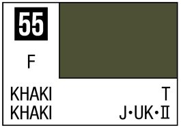 Mr Hobby Mr. Color 55 - Khaki (Flat/Tank) - 10ml (6 Pack)