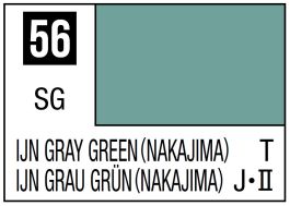 Mr Hobby Mr. Color 56 - LJN Gray Green (Semi-Gloss/Tank) - 10ml (6 Pack)
