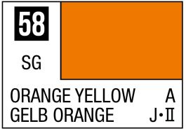 Mr Hobby Mr. Color 58 - Orange Yellow (Semi-Gloss/Aircraft) - 10ml (6 Pack)