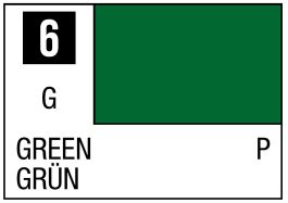 Mr Hobby Mr. Color 6 - Green (Gloss/Primary) - 10ml (6 Pack)