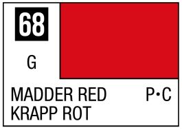 Mr Hobby Mr. Color 68 - Red Madder (Gloss/Primary Car) - 10ml (6 Pack)